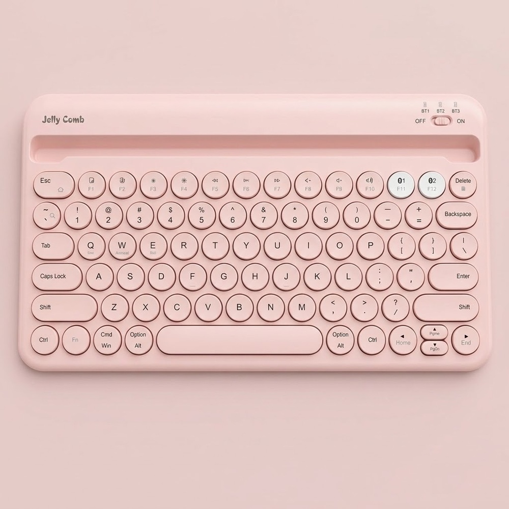 NWT Pink Jelly Comb Keyboard